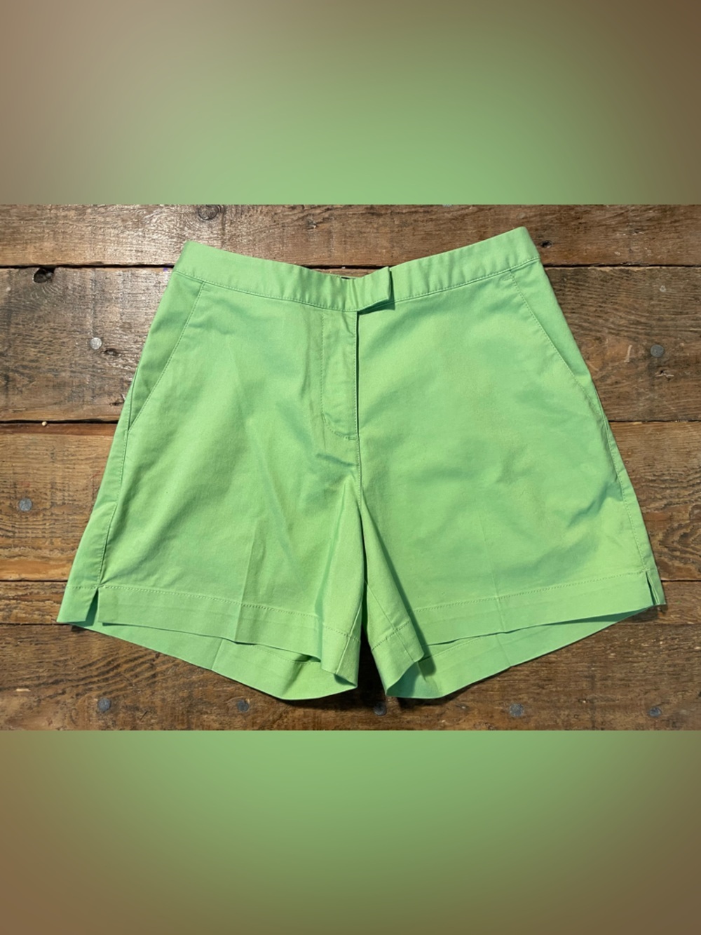 adidas Women's High-Waist Lime Green Shorts